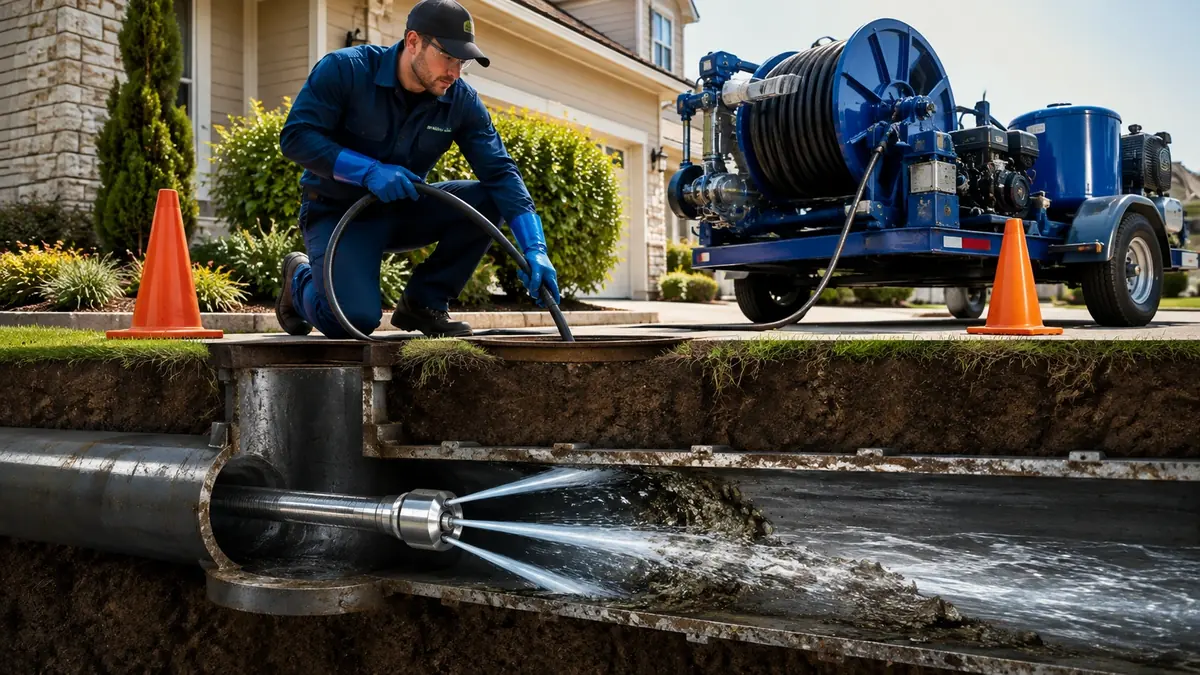 Main Sewer Line Hydro Jet Cleaning in Half Moon Bay