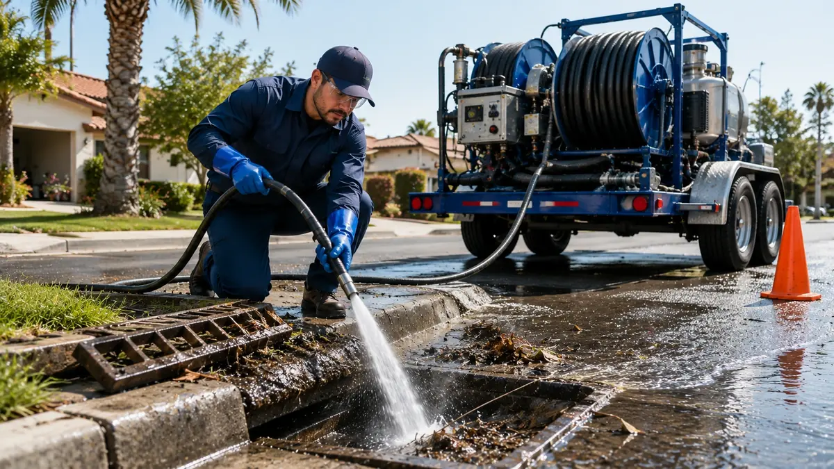 Storm Drain Hydro Jet Cleaning in Half Moon Bay